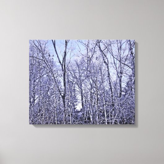 Bos bij schemering canvas afdruk (Voorkant)
