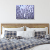 Bos bij schemering canvas afdruk (Insitu (Slaapkamer))