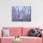 Bos bij schemering canvas afdruk (Insitu (Woonkamer))