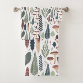 Bos bladeren & gebladerte patroon bad handdoek