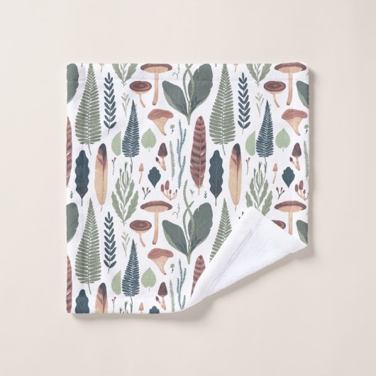 Bos bladeren & gebladerte patroon bad handdoek (Wasdoekje)