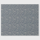 Bos-blauw botanisch cadeaupapier (Vlak)