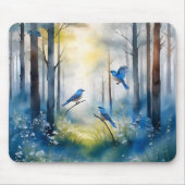 Bos Blauwe Reigers Schitterend Bos Muismat (Voorkant)