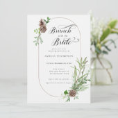 Bos bloem | Bruiloft Brunch Kaart (Staand voorkant)