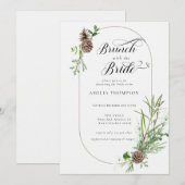 Bos bloem | Bruiloft Brunch Kaart (Voorkant / Achterkant)
