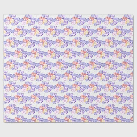 Bos bloemen cadeaupapier (Vlak)