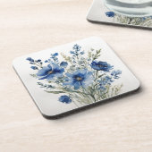 Bos bloemen elegante aquarel bier onderzetter (Linkerzijde)