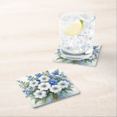 Bos bloemen elegante aquarel kartonnen onderzetters (Insitu)