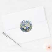 Bos bloemen Elegante aquarel Ronde Sticker (Envelop)