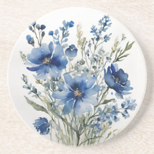 Bos Bloemen Elegante Aquarel Zandsteen Onderzetter
