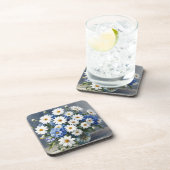 Bos bloemen Elegante margrieten Aquarel Bier Onderzetter (Rechterzijde)