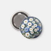 Bos bloemen Elegante margrieten aquarel Magneet (Voorkant / Achterkant)