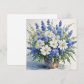 Bos Bloemen Elegante Waterverf Bedankkaart (Voorkant / Achterkant)
