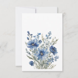 Bos Bloemen Elegante Waterverf Bedankkaart