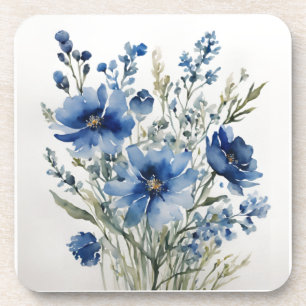 Bos Bloemen Elegante Waterverf Bier Onderzetter