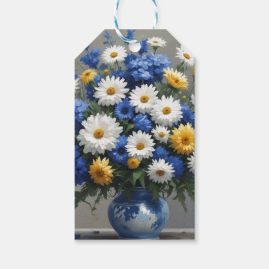 Bos Bloemen Elegante Waterverf Cadeaulabel (Voorkant)