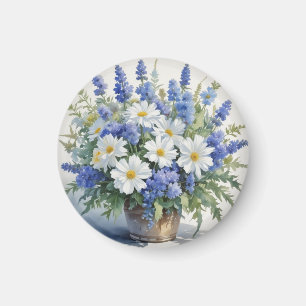 Bos Bloemen Elegante Waterverf Magneet