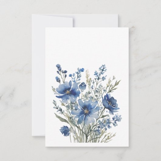 Bos bloemen Elegitisch aquarel Bedankkaart (Voorkant)
