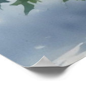 Bos bloemen Elegitische waterverf Poster (Hoek)