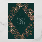 Bos | Bloemendiamant Folie Save the Date Kaart (Voorkant)