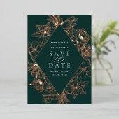 Bos | Bloemendiamant Folie Save the Date Kaart (Staand Voorkant)