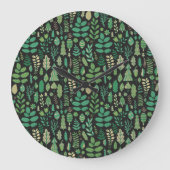  bos bloemennaadloos ontwerp grote klok (Voorkant)