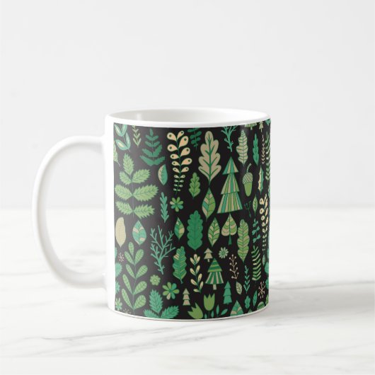 bos bloemennaadloos ontwerp koffiemok (Links)