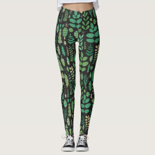 bos bloemennaadloos ontwerp leggings