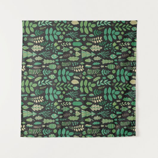  bos bloemennaadloos ontwerp wandkleed (Voorkant (horizontaal))