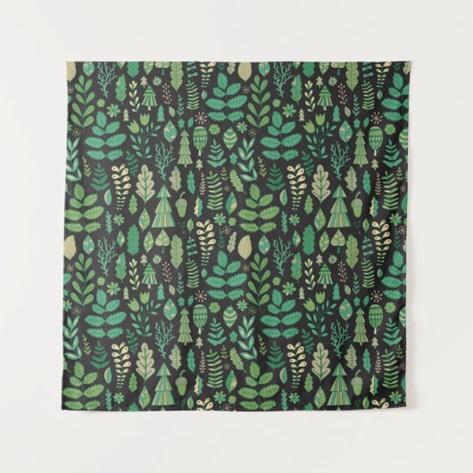 bos bloemennaadloos ontwerp wandkleed (Voorkant)