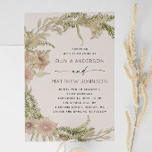 bos bloemenvaren bruiloft + QR details Kaart