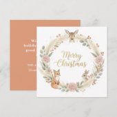 Bos-boho kerstkaart (Voorkant / Achterkant)