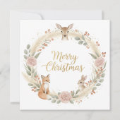 Bos-boho kerstkaart (Voorkant)