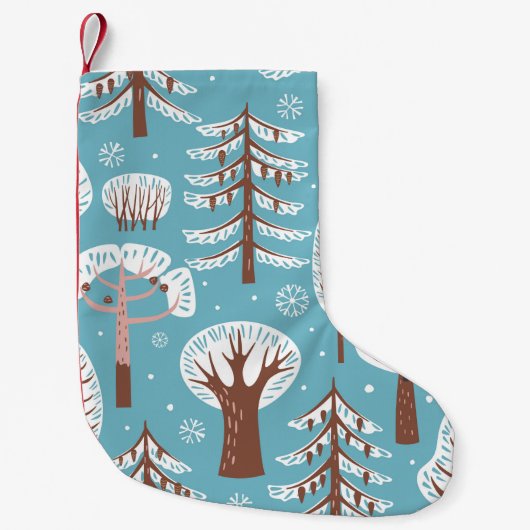 Bos, bomen. Naadloze achtergrond. Winter Kleine Kerstsok (Voorkant)