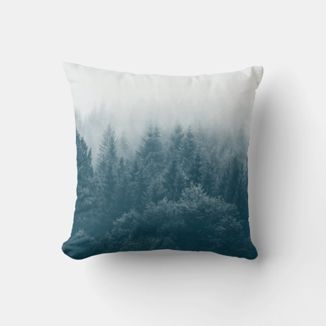 Bos Bomen Natuur Print Kussen (Voorkant)