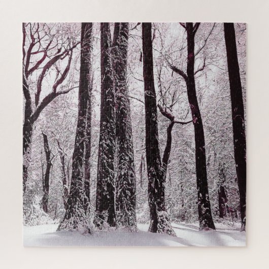 BOS BOS BESCHNEIEMDE WINTERLANDSCHAP LEGPUZZEL (Verticaal)