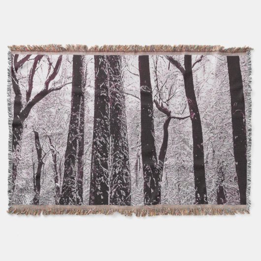 BOS BOS BESCHNEIWD WINTERLANDSCHAP DEKEN (Voorkant)