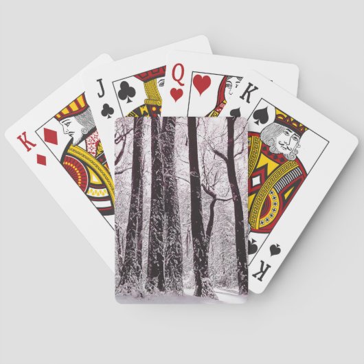 BOS BOS BESCHNEIWD WINTERLANDSCHAP POKERKAARTEN (Achterkant)