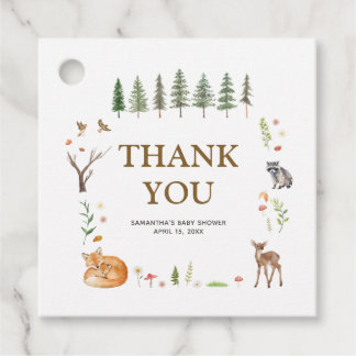 Bos bos boho baby shower favor tags bedankjes labels