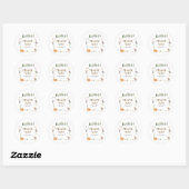 Bos bos boho baby shower sticker (Vel)