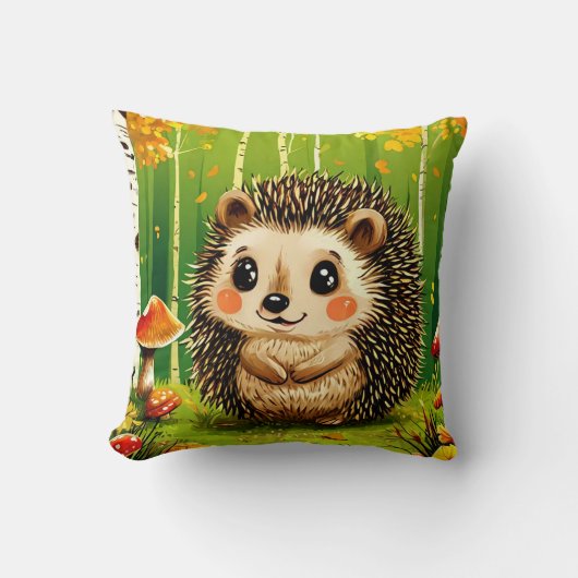 🦔 Bos bos decor cadeau voor natuur liefhebbers 🌿 Kussen (Voorkant)