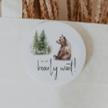 Bos Bos Dieren We kunnen nauwelijks Button wachten<br><div class="desc">Introductie van onze bosdieren kunnen we bijna wachten knop - perfect voor een schattig en grillig feest! Met een modern waterverf bosthema met schattige dieren zoals een vos, bruin beer, konijn en hert, is het geweldig voor een genderneutrale douche. Dit bohemien ontwerp zet een zoete en eenvoudige scène met zijn...</div>