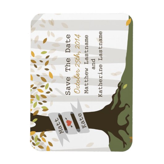 Bos / bos Herfst herfst Save the Date magneet (Verticaal)