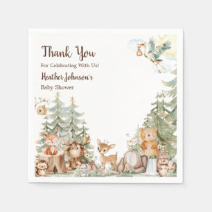 Bos bos neutrale baby shower servet