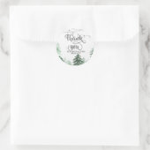 Bos, Bos String Lichtjes Dank U Huwelijk Ronde Sticker (Tas)