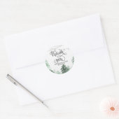 Bos, Bos String Lichtjes Dank U Huwelijk Ronde Sticker (Envelop)
