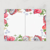 Bos bos watercolor paddenstoel verjaardagsfeestje briefkaart (Achterkant)