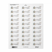 Bos bos winter kerst adreslabel etiket (Full Sheet)