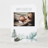 Bos bosbeer Vaderdag met foto Kaart (Voorkant)