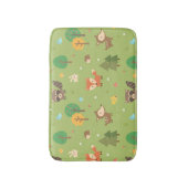 Bos bosdier patroon kinderkamer decor badmat (Voorkant Verticaal)